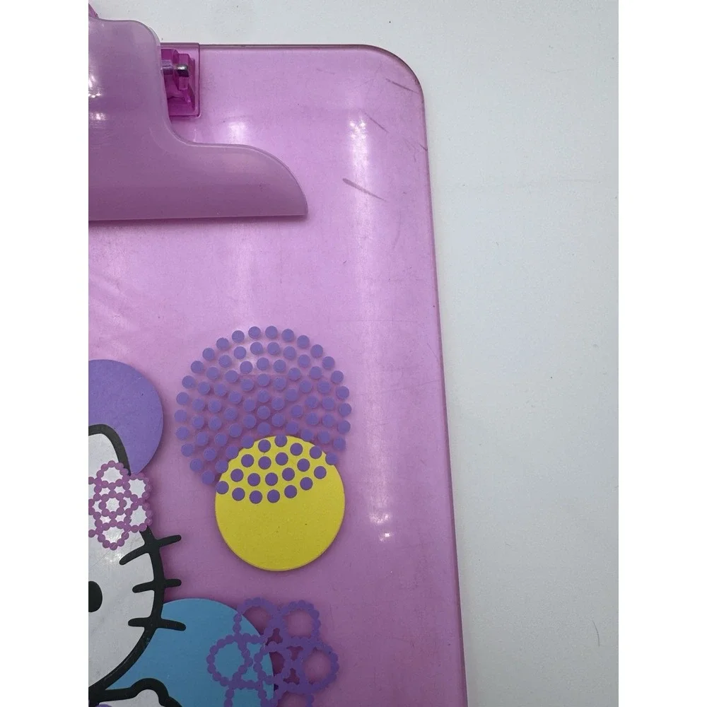 VTG 2001 Sanrio Hello Kitty Pink Clipboard Clear Plastic 9